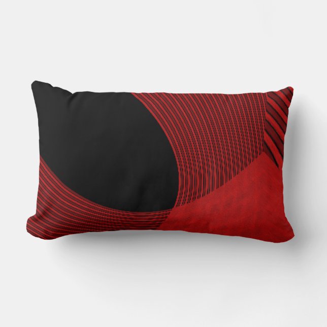 Red Lines Modern Throw Kissen (Vorderseite)