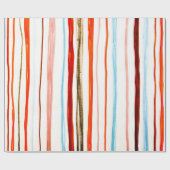 Red Lines Muster. Horizontale Stroke Illustration. Geschenkpapier (Flach)