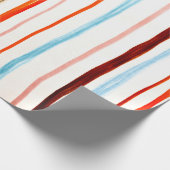 Red Lines Muster. Horizontale Stroke Illustration. Geschenkpapier (Ecke)