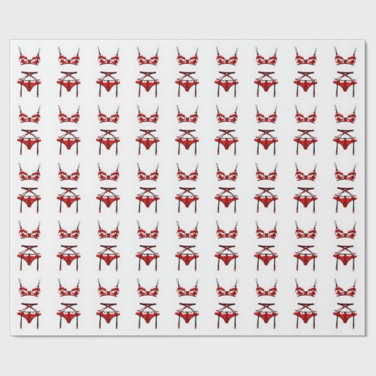 Red lingerie geschenkpapier (Flach)