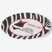 Red Lingerie Party Vielen Dank Pappteller (Schrägansicht)