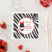 Red Lingerie Party Vielen Dank Serviette (Beispiel)