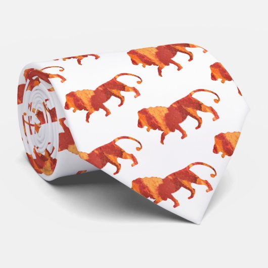 Red Lion Art Krawatte (Gerollt)