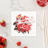 Red Lion Dancer Illustration Serviette (Beispiel)