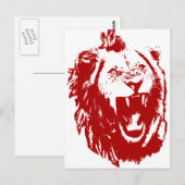 Red Lion King Postkarte (Vorne/Hinten)