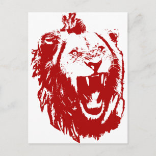 Red Lion King Postkarte