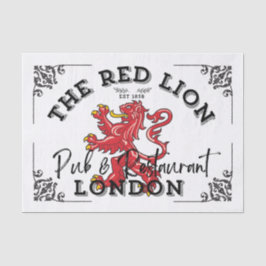 Red Lion - Pub Sign Seidenpapier