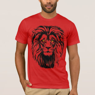 Red Lion T - Shirt Zeichnend Löwe