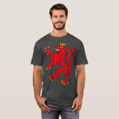 Red Lion Wappen Luxemburg Letzebuerg Pride T-Shirt (Vorne ganz)