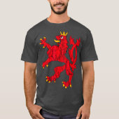 Red Lion Wappen Luxemburg Letzebuerg Pride T-Shirt (Vorderseite)