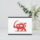 Red Lion with Sun, Iran Postkarte (Stehend Vorderseite)