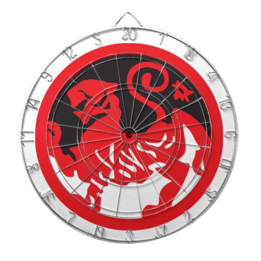 Red Lion Yin Yang Dart Board Dartscheibe (vorne)