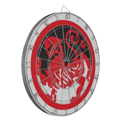 Red Lion Yin Yang Dart Board Dartscheibe (Vorderseite Links)