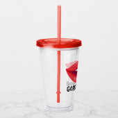 Red Lip Gossip Queen Tumbler Acryltrinkbecher (Rechts)