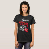 Red Lip Print Gemini Königin May Girl Juni BIrthda T-Shirt (Vorne ganz)