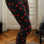 Red Lip Print Lipstick Kiss Leggings<br><div class="desc">Zufällige Küsse - die beste Art Küsse zu erhalten. Geeignet für jeden Tag tragen und nicht nur Valentine.</div>