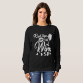 Red Lips and Wine Sips I   Wine Alcohol White Wine Sweatshirt (Vorne ganz)