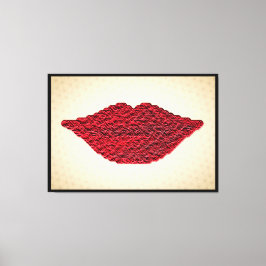 Red Lips Art Print Wall Deco Leinwanddruck