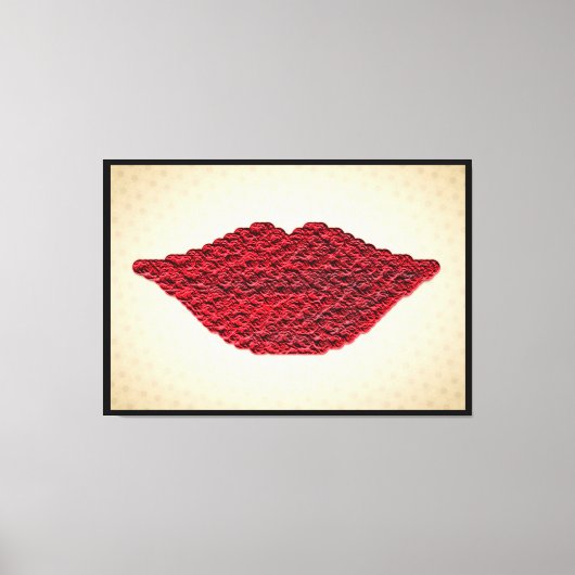 Red Lips Art Print Wall Deco Leinwanddruck (Vorderseite)