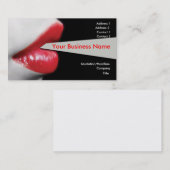 Red Lips Business Card Visitenkarte (Vorne/Hinten)