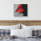 Red Lips Canvas Print Leinwanddruck (Insitu (Schlafzimmer))
