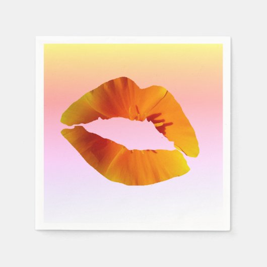 Red Lips Cocktail Paper Napkins Serviette (Vorderseite)