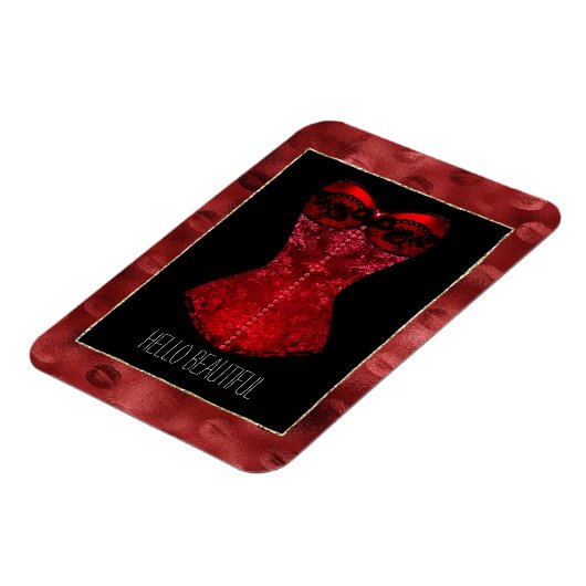 Red Lips Corset Magnet (Linke Seite)