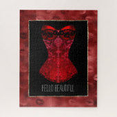 Red Lips Corset  Puzzle (Vertikal)