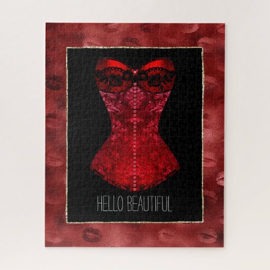Red Lips Corset  Puzzle (Vertikal)