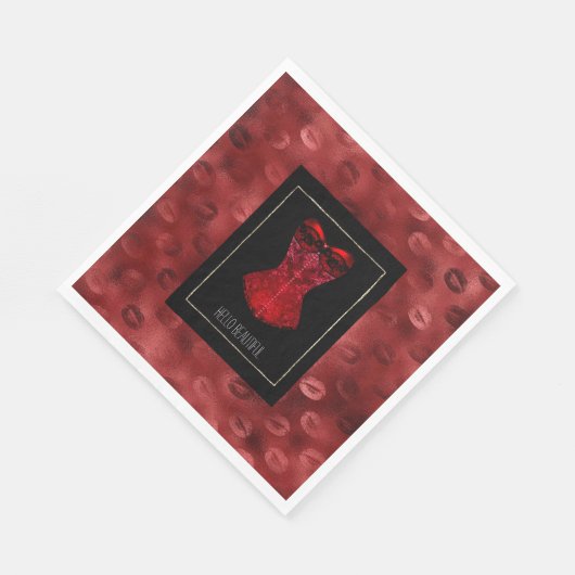 Red Lips Corset  Serviette (Ecke)