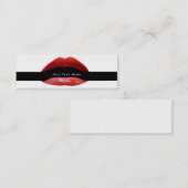Red Lips Cosmetic Salon Business Cards Mini Visitenkarte (Vorne/Hinten)