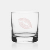 Red Lips Custom Business Name Lady Whiskyglas (Rückseite)
