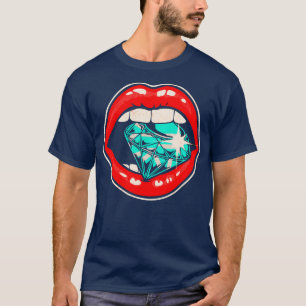 Red Lips Diamond T-Shirt