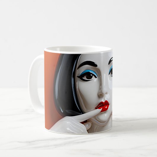 Red Lips Drama Kaffeetasse (Vorderseite Links)