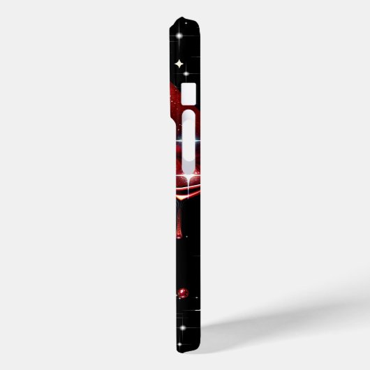 Red Lips Drilling Glitzer Glam Sparkle Case-Mate iPhone Hülle (Rückseite / Links)