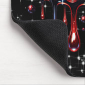 Red Lips Drilling Glitzer Glam Sparkle Mousepad (Ecke)