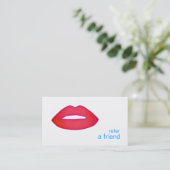 Red Lips Ein freundlicher Coupon Salon Empfehlungskarte (Stehend Vorderseite)