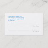 Red Lips Ein freundlicher Coupon Salon Empfehlungskarte (Rückseite)