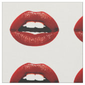 Red Lips Fabric Stoff (Nahaufnahme)