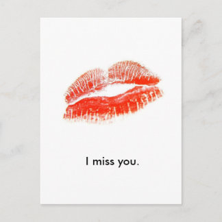 red_lips, ich vermisse dich. postkarte
