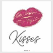 Red Lips Kiss Aufkleber (Blatt)