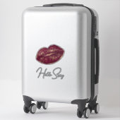 Red Lips Kiss Aufkleber (Koffer)