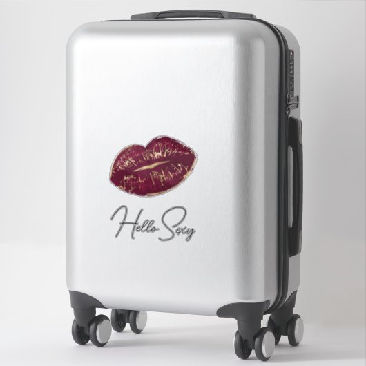 Red Lips Kiss Aufkleber (Koffer)