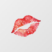 Red Lips Kiss Fensteraufkleber (Blatt)