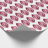Red Lips Kiss Geschenkpapier (Ecke)