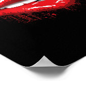 Red Lips Kiss Girl T Shirt Birthday Christmas Gift Poster (Ecke)