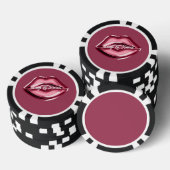 Red Lips Kiss Hearts Pokerchips (Stapel)