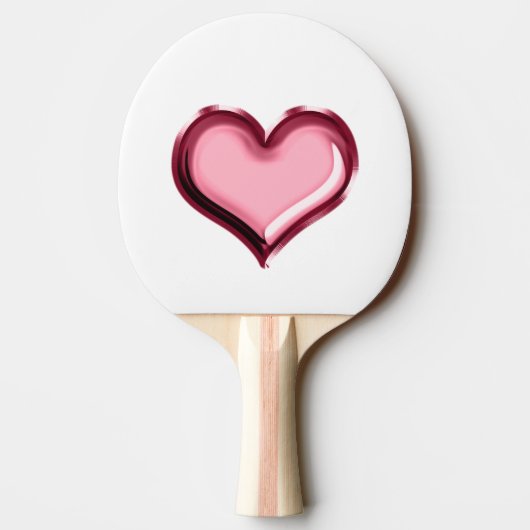 Red Lips Kiss Hearts Tischtennis Schläger (Rückseite)