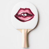 Red Lips Kiss Hearts Tischtennis Schläger (Vorderseite)