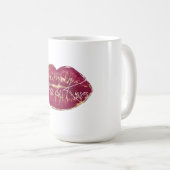 Red Lips Kiss Kaffeetasse (VorderseiteRechts)